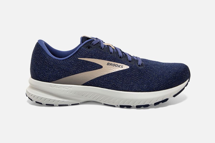 Brooks Launch 7 Mens Australia - Road Running Shoes - Navy/Grey (402-AXIRQ)